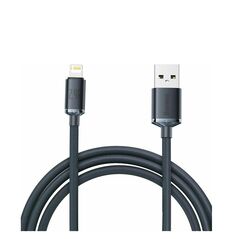 Baseus Crystal Shine Braided USB to Lightning Cable Μαύρο 2m (CAJY000101) (BASCAJY000101) έως 12 άτοκες Δόσεις