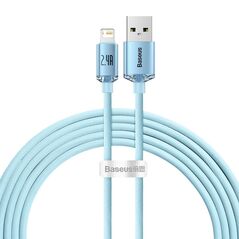 Baseus cable Crystal Shine USB - Lightning 2,0 m 2,4A sky blue