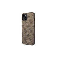 Guess case for iPhone 14 Plus 6,7&quot; GUHCP14MG4GFBR brown Basic PC/TPU 4G PU case Gold Logo 3666339094089