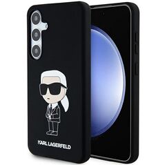 Karl Lagerfeld case for Samsung Galaxy S24 Plus KLHCS24MSNIKBCK black HC SILICONE NFT IKONIK 3666339242305