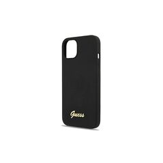 Guess case for iPhone 13 Pro Max 6,7&quot; GUHMP13XLSLMGBK black hardcase Silicone Script Gold Logo 3666339037116