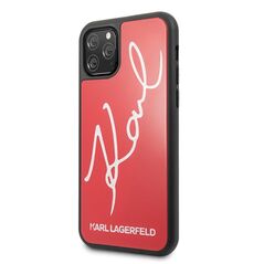 Karl Lagerfeld case for iPhone 11 Pro KLHCN58DLKSRE red hard case Signature Glitter 3700740467565