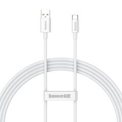 Data cable Baseus Superior, Type-C, 100W, 1.5m, White - 40451 έως 12 άτοκες Δόσεις