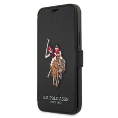 US Polo USFLBKP12LPUGFLBK iPhone 12 Pro Max 6,7" czarny/black book Polo Embroidery Collection