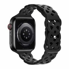 Hoco Watchband Hoco WA09 Flexible Rhombus Hollow 42/44/45/49mm για Apple Watch 1/2/3/4/5/6/7/8/SE/Ultra Μαύρο Silicon Band 38250 6931474787651