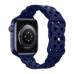 Hoco Watchband Hoco WA09 Flexible Rhombus Hollow 42/44/45/49mm για Apple Watch 1/2/3/4/5/6/7/8/SE/Ultra Dark Blue Silicon Band 38264 6931474787798