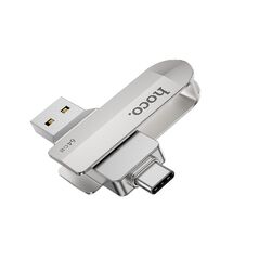 Hoco Flash Drive Hoco UD10 2 in 1 32GB USB-A 3.0 και USB-C Συμβατό με Windows Mac Linux και Android Ασημί 39653 6931474738653