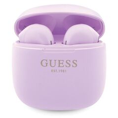 Guess GUTWST26PSU TWS Bluetooth headphones + docking station - purple Classic EST Logo