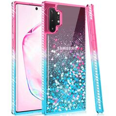 Case IPHONE 12 MINI Diamond Liquid Glitter pink-blue 5904161101604