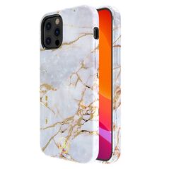 Case IPHONE 12 MINI Kingxbar Marble Series white 6959003590695