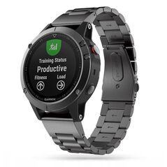 Strap for GARMIN FENIX 5 / 6 / 6 PRO / 7 Tech-Protect Stainless black 9589046920219