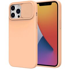 Case SAMSUNG GALAXY M53 5G Silicone with Camera Cover Nexeri Silicone Lens peach 5904161127093