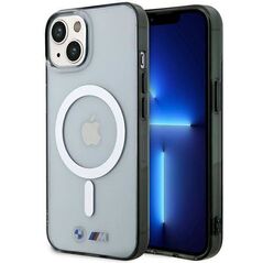 Original Case IPHONE 14 PLUS BMWHardcase Silver Ring MagSafe (BMHMP14MHCRS) transparent 3666339122355