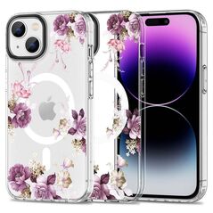 Case APPLE IPHONE 15 PLUS Tech-Protect MagMood MagSafe Spring Flowers transparent 9319456605440