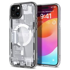 Case APPLE IPHONE 15 PLUS Spigen Ultra Hybrid Mag MagSafe Zero One White transparent 8809896753579