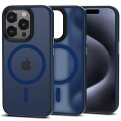 Case APPLE IPHONE 15 PRO MAX Tech-Protect Magmat MagSafe Matte navy blue 9319456606577