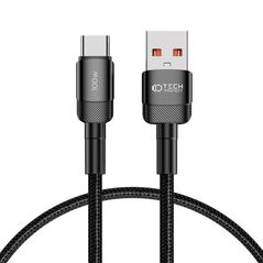 Cable USB - USB Type C 100W / 5A 0.25m Tech-Protect UltraBoost EVO black 5906203690695