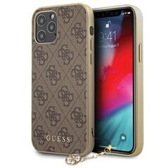 Guess case for iPhone 13 Pro / 13 6,1&quot; GUHCP13LGF4GBR brown hard case 4G Charms Collection 3666339033453