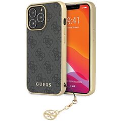 Guess case for iPhone 14 Pro 6,7&quot; GUHCP14XGF4GGR grey HC PU 4G Charm 3666339169893