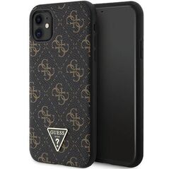 Original Case IPHONE 11 Guess Hardcase 4G Triangle Metal Logo (GUHCN61PG4GPK) black 3666339225667