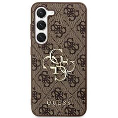 Guess 4G Big Metal Logo case for Samsung Galaxy S24 Ultra - brown
