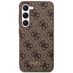 Guess 4G Metal Gold Logo case for Samsung Galaxy S24+ - brown