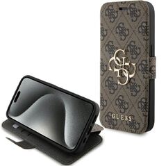 Guess 4G Metal Logo case for iPhone 15 Pro - brown