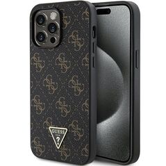 Guess 4G Triangle Metal Logo case for iPhone 14 Pro Max - black