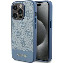 Guess 4G Stripe Collection case for iPhone 15 Pro Max - blue