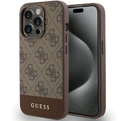 Guess 4G Stripe Collection case for iPhone 15 Pro Max - brown