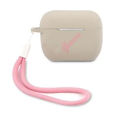 Guess GUACAPLSVSGP AirPods Pro cover gray pink/grey pink Silicone Vintage
