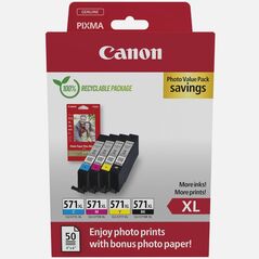 Canon Μελάνι Inkjet CLI-571XL MultiPack CMYK (0332C006) (CANCLI-571XLMP) έως 12 άτοκες Δόσεις