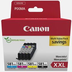 Canon Μελάνι Inkjet CLI-581XXL CMYK (1998C007) (CANCLI-581XXLMP) έως 12 άτοκες Δόσεις