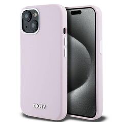 Original Case IPHONE 14 PLUS / 15 PLUS DKNY Hardcase Liquid Silicone Small Metal Logo MagSafe (DKHMP15MSMCHLP) pink 3666339265861