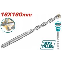 TOTAL ΔΙΑΜΑΝΤΟΤΡΥΠΑΝΟ SDS-PLUS S4L 16 X 160mm (TAC311601C) ως 12 Άτοκες Δόσεις