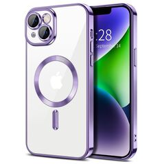 Techsuit Husa pentru iPhone 14 - Techsuit Luxury Crystal MagSafe - Light Purple 5949419136991 έως 12 άτοκες Δόσεις