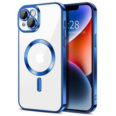 Techsuit Husa pentru iPhone 14 - Techsuit Luxury Crystal MagSafe - Deep Blue 5949419137028 έως 12 άτοκες Δόσεις