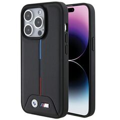 BMW Quilted Tricolor case for iPhone 15 Pro Max - black