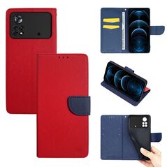 Θήκη Πορτοφόλι Sonique Trend Wallet Xiaomi Poco X4 Pro 5G Κόκκινο / Σκούρο Μπλε - Sonique - Κόκκινο / Σκούρο Μπλε - Poco X4 Pro 5G - Θήκη Πορτοφόλι