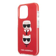 Karl Lagerfeld case for iPhone 13 Pro 6,1&quot; KLHCP13LTPE2TR red hard case Iconic Karl & Choupette 3666339048709