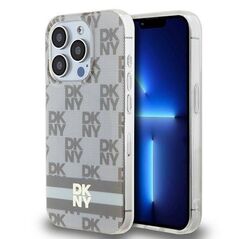 Original Case IPHONE 13 PRO MAX DKNY Hardcase IML Checkered Mono Pattern & Printed Stripes MagSafe (DKHMP13XHCPTSE) beige 3666339269449