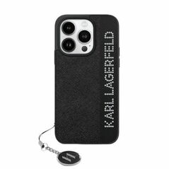 Original Case APPLE IPHONE 15 PRO Karl Lagerfeld Hardcase Saffiano Rhinestones & Charm (KLHCP15LPSAKDGCK) black 3666339257989