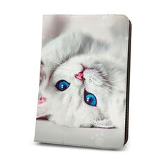 Univerzális 7-8&quot; kinyitható tablet tok (Cute Kitty) 5900495788054