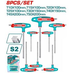 TOTAL ΕΠΑΓΓ. ΣΕΤ ΤΑΦ TORX 8ΤΕΜ Τ10-Τ50 (THHW80836) ως 12 Άτοκες Δόσεις