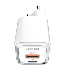 MFi wall charger LDNIO A2318M, USB-C+USB, USB-C to Lightning 20W 6933138700471