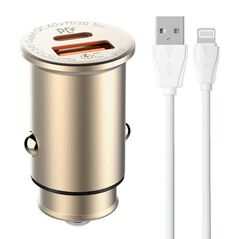 LDNIO C506Q USB, USB-C Car charger + Lightning Cable 5905316142510