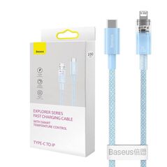 Fast Charging cable Baseus USB-C to Lightning  Explorer Series 2m, 20W (blue) 6932172629090