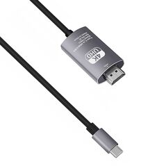 Cable DeTech, USB-C – HDMI, 2.0m, 4K, 30Hz, Gray - 18392 έως 12 άτοκες Δόσεις