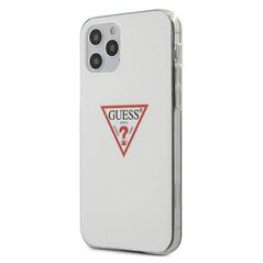 Original Case IPHONE 12 / 12 PRO Guess Hardcase Triangle Collection (GUHCP12MPCUCTLWH) white 3700740481912