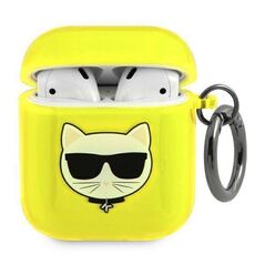 Original Case APPLE AIRPODS Karl Lagerfeld Cover Choupette (KLA2UCHFY) yellow 3666339009229